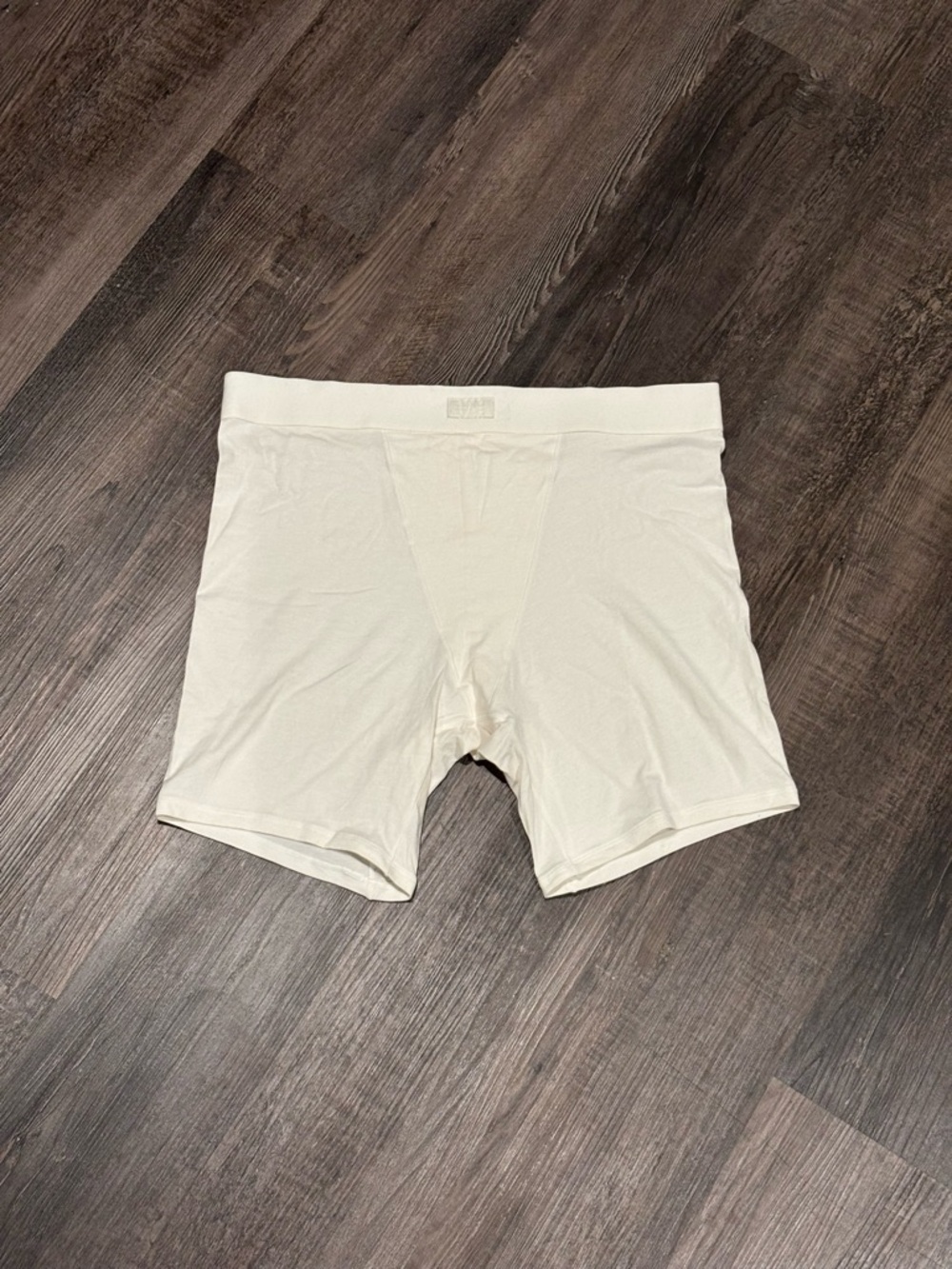 SKIMS Womens Cream Boxer Briefs with Supportive Waistband